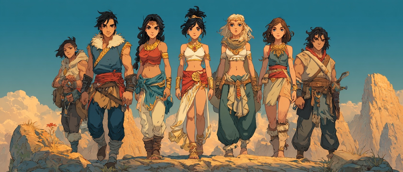 Six heroes from different cultures