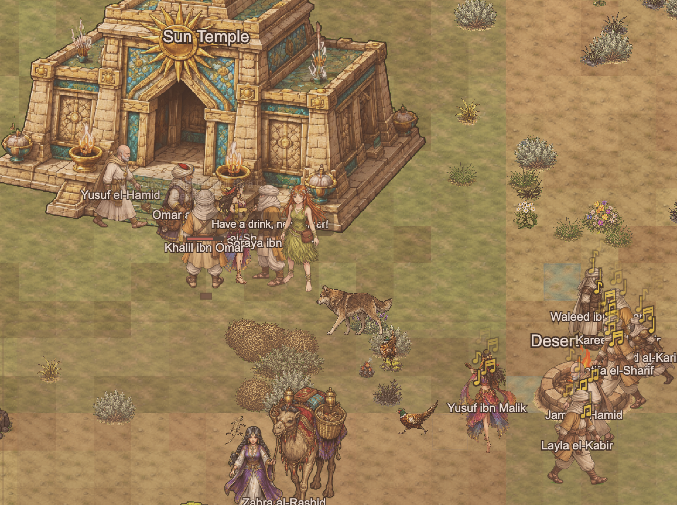 Wanderfolk — AI NPC conversation in a medieval village