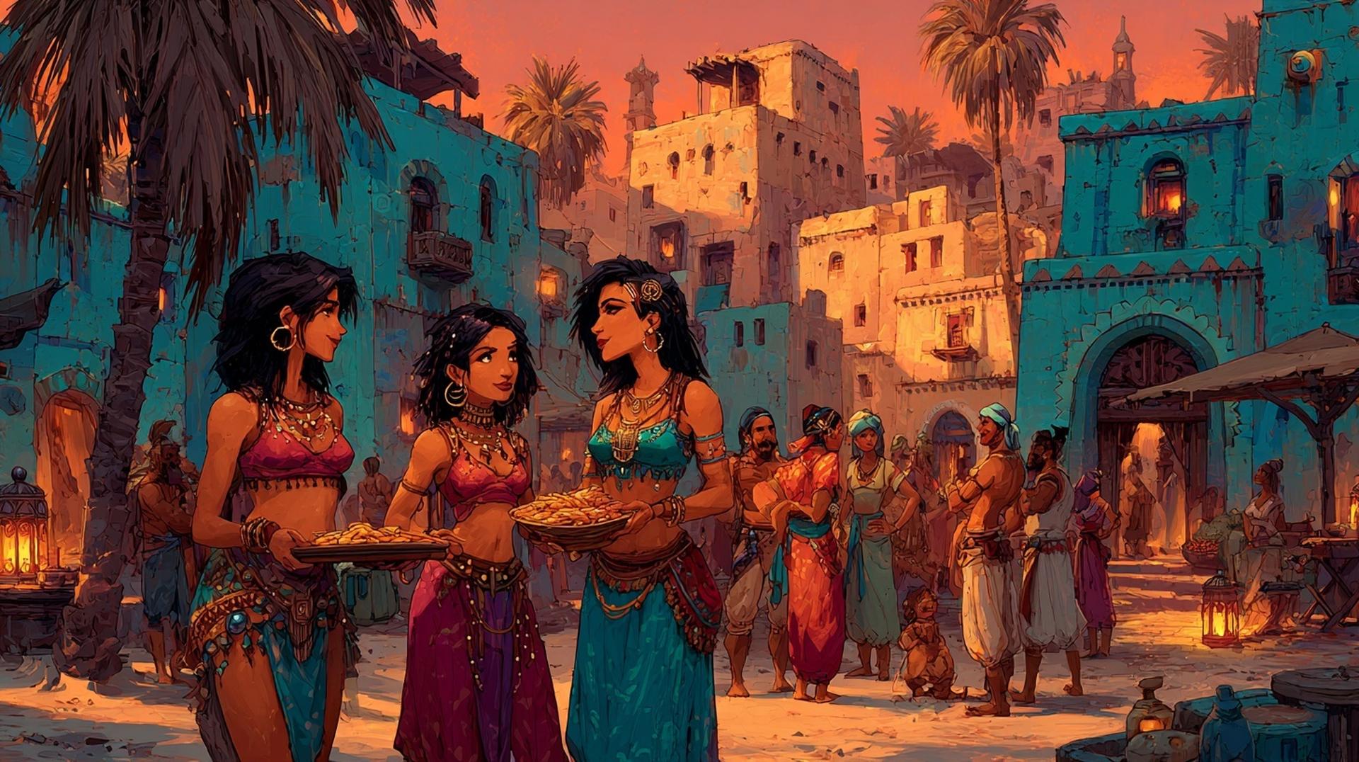 Sunsworn desert oasis gathering