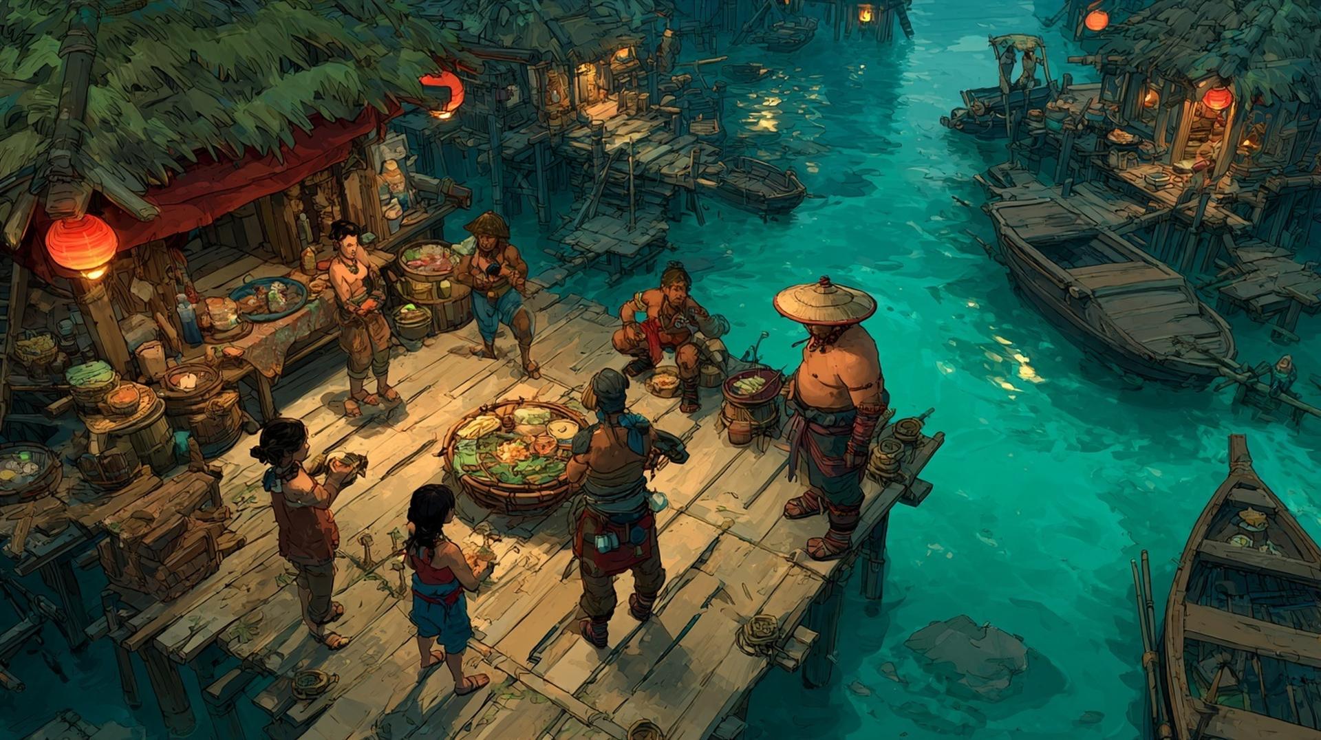 Deltaborn river delta stilt village