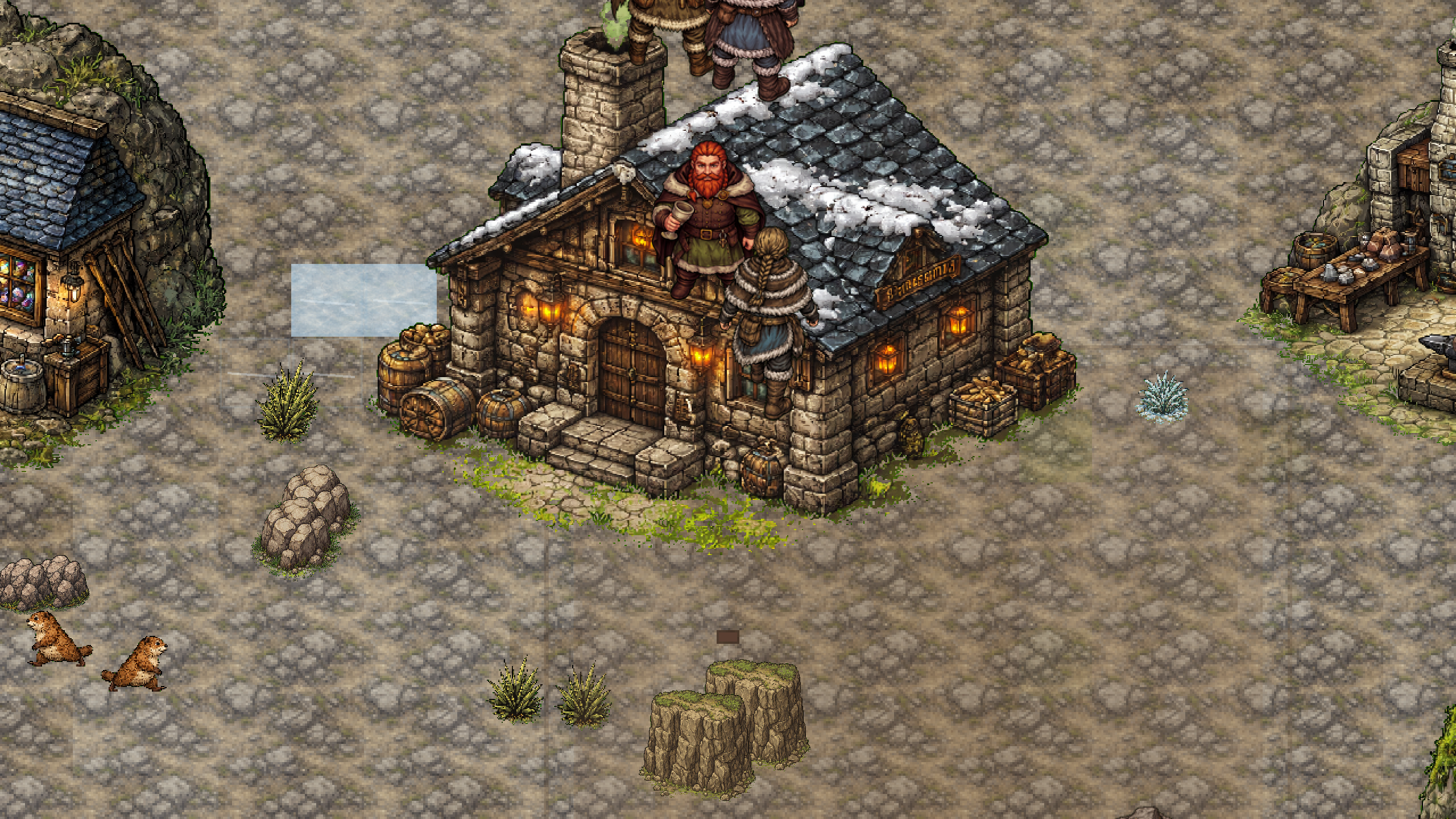 A second village with different architecture